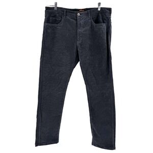 Patrick James Corduroy Pants Men's 36x30 Dark Gray Preppy‎ Designer Straight Leg